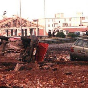 Il luogo della strage (Ansa)