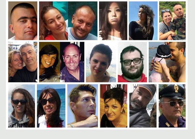 L'elenco delle vittime del Terremoto di Amatrice (Ansa)